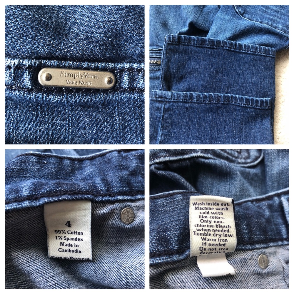 Simply Vera | Vera Wang Cargo Capri Jeans Sz 4 - Picture 7 of 8